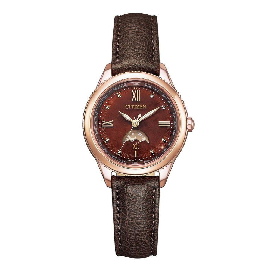 シチズン CITIZEN クロスシー EE1002-01W XC daichi collection ダイチコレクション サン&ムーン機能 ソーラー 電波 革ベルト レディース 腕時計