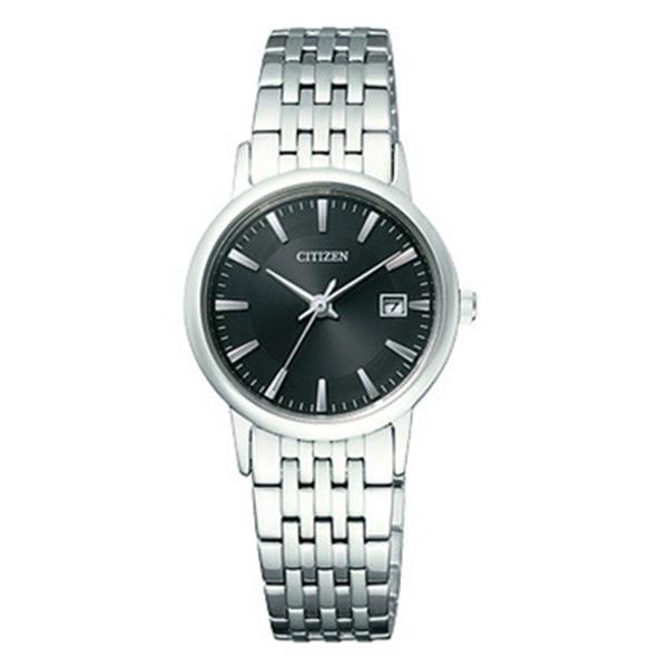 シチズン CITIZEN コレクション EW1580-50G エコドライブ ソーラー ブラック文字盤 サファイアガラス レディース 腕時計