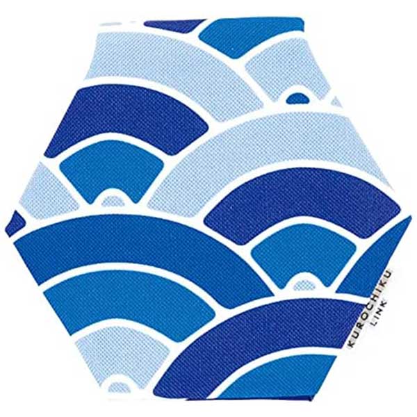 京都くろちく 六角ミニミラー青海波