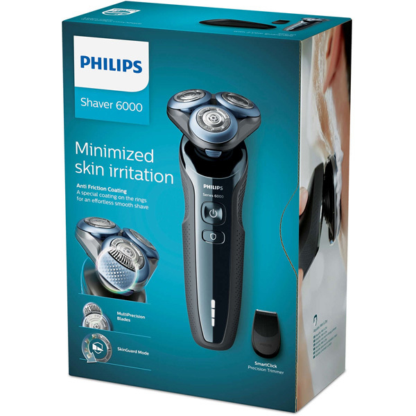 フィリップス Philips 3枚刃 シェーバー シリーズ6000 クロスブルー ブラック S6630
