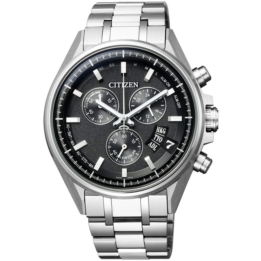 CITIZEN シチズン アテッサ BY0140-57E  腕時計 メンズ エコドライブ電波 ワールドタイム 都市選択ダイレクトフライト スーパーチタニウム メンズ 腕時計