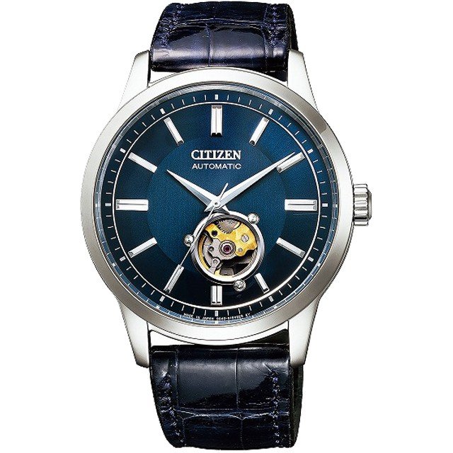 CITIZEN シチズン メカニカル NB4020-11L クラシカルライン オープンハート 自動巻き 手巻き付き メンズ 腕時計