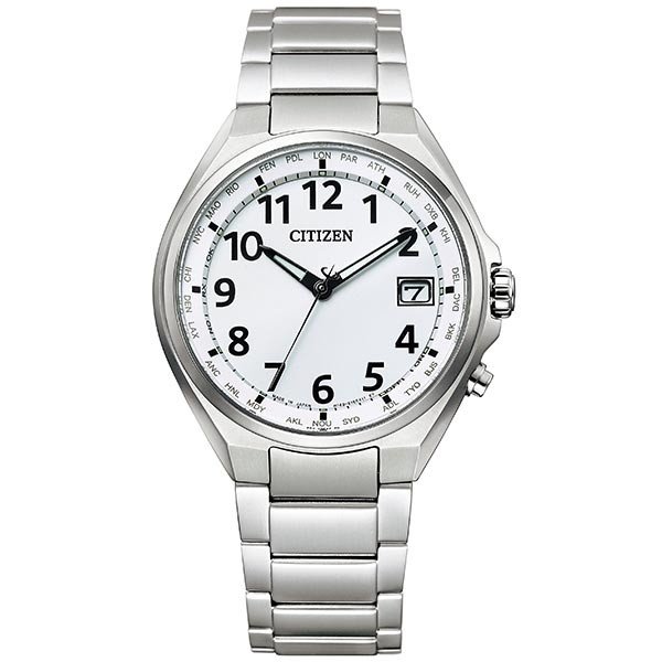 CITIZEN シチズン アテッサ シチズン CB1120-50B エコ・ドライブ電波時計 白 エコドライブ ダイレクトフライト スーパーチタニウム ソーラー メンズ 腕時計