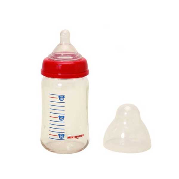 ミキハウス MIKIHOUSE ガラスミルクボトル 160ml 哺乳瓶